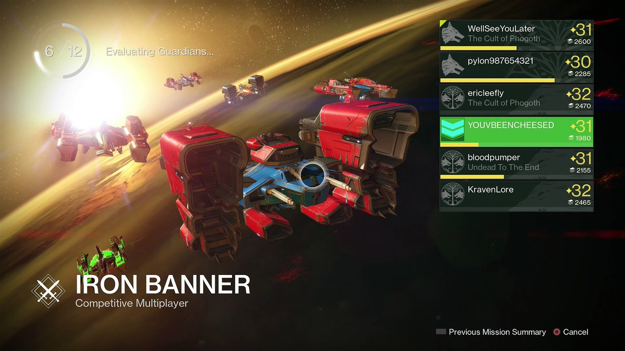 Destiny PS4 [Hawkmoon] Competitive Part 643 - Iron Banner (Firebase Delphi, Mars) [With Commentary]