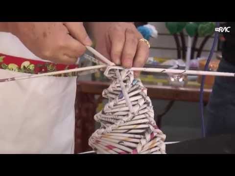 Simples Assim: Aprenda a fazer uma árvore de natal com jornal