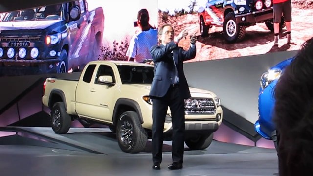Toyota Group VP Bill Fay 2016 Tacoma TRD Off Road Intro NAIAS 2015 Bob Giles NewCarNews.TV