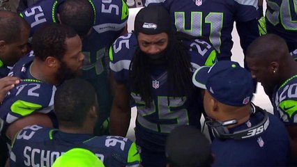 Richard Sherman fires up defense on sideline