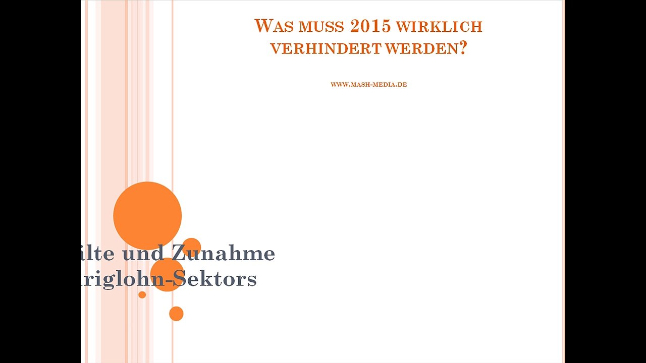 Was muss 2015 wirklich verhindert werden?/Ce qui a vraiment empêché en 2015