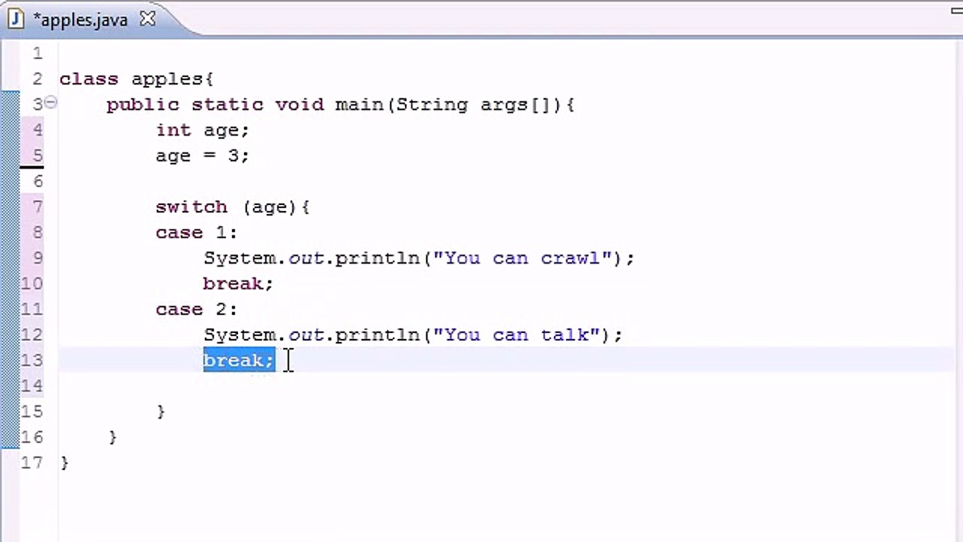 Java Programming Tutorial - 12 - Switch Statement