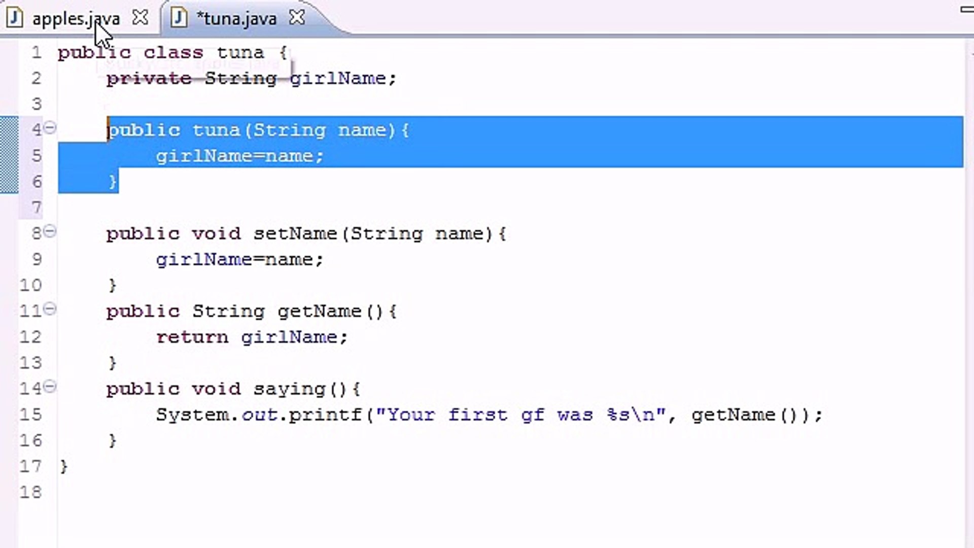 Java Programming Tutorial - 17 - Constructors
