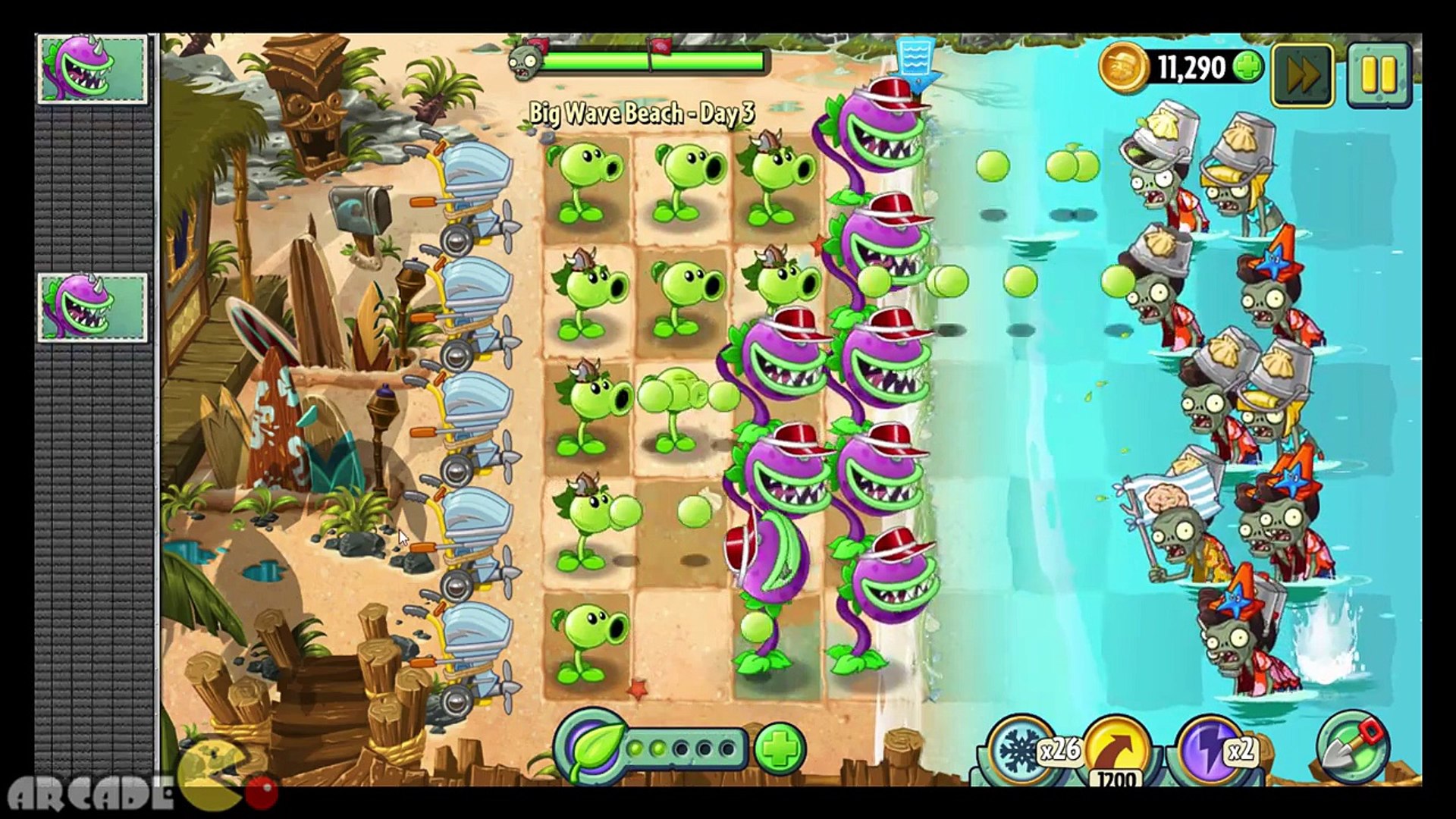 Plants vs Zombies 2, Big Wave Beach Day 30