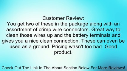 WirthCo 30700 Frame Ground Tap also used as a Side Terminal Triple Tap Review