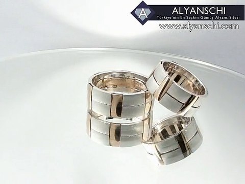 Rose Altın ve Gümüş Renkli Muhteşem Elişi Alyans