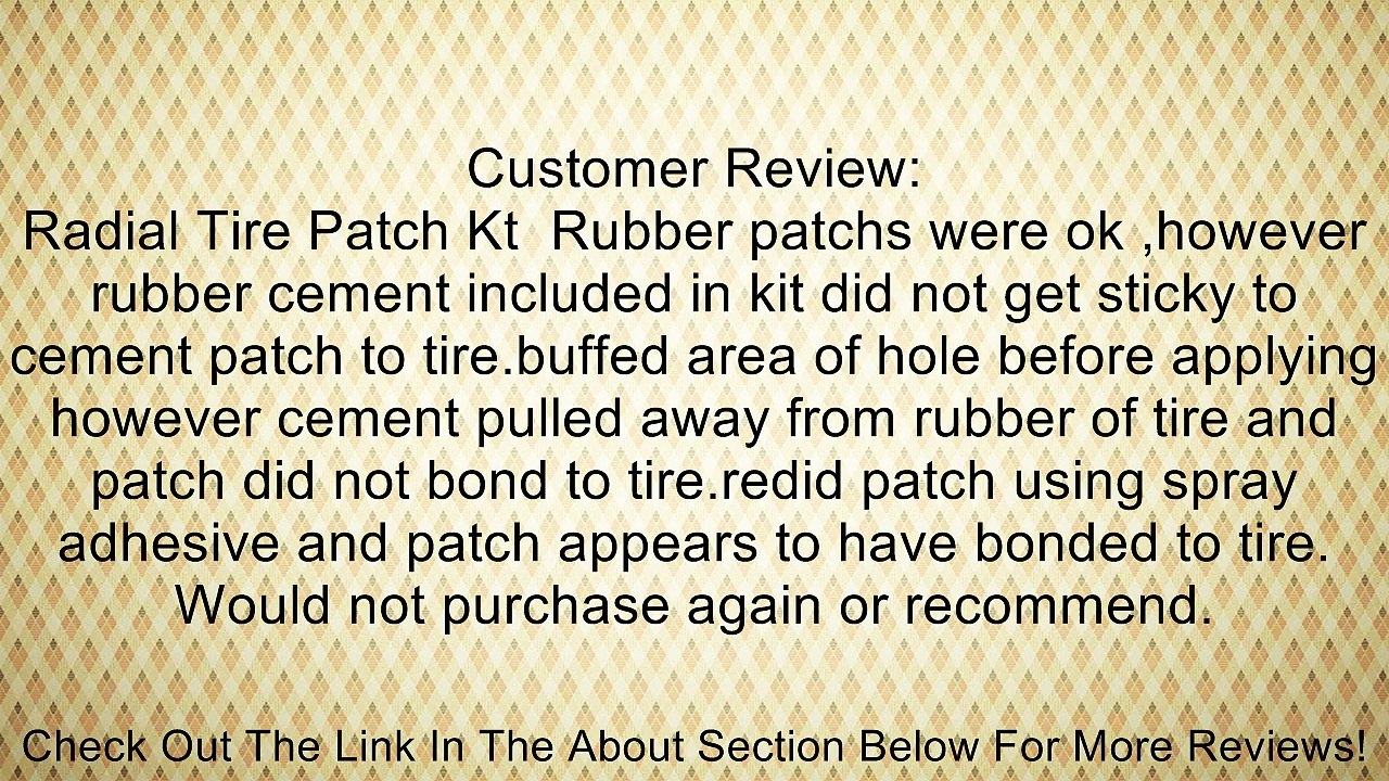 Camel Tire 14132 Radial Tire Repair Kit Review