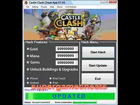 Castle Clash Hack 2014 and Cheats for Gold Mana and Gems