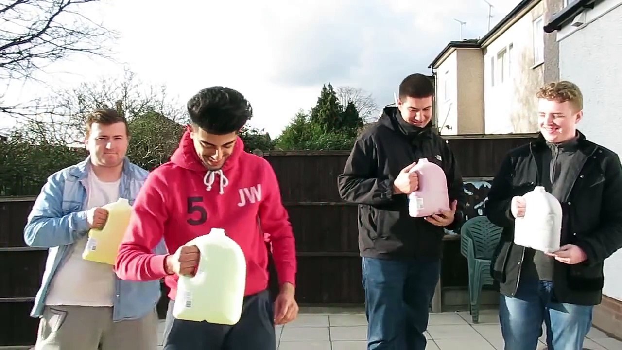 3L RAINBOW MILK CHALLENGE! LOADS OF THROWING UP + FORFEIT