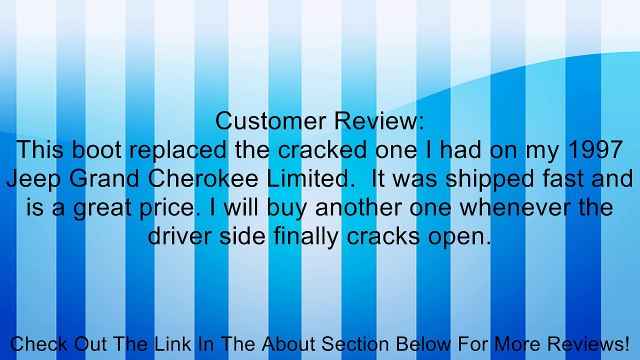 Dorman HELP! 03680 Universal Solid Constant Velocity Boot Review