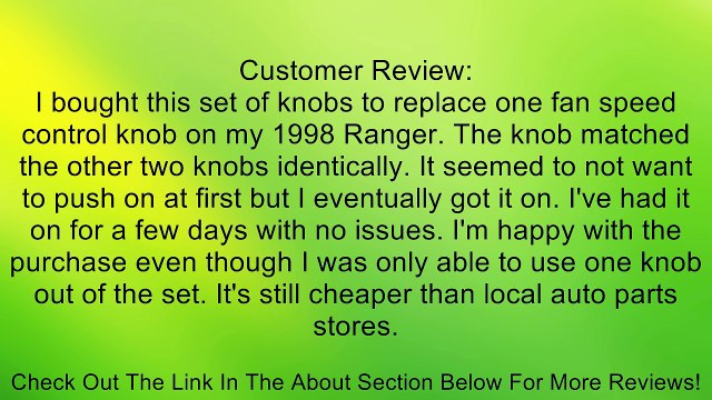 Dorman 76904 HVAC Heater Control Knob Assortment Review