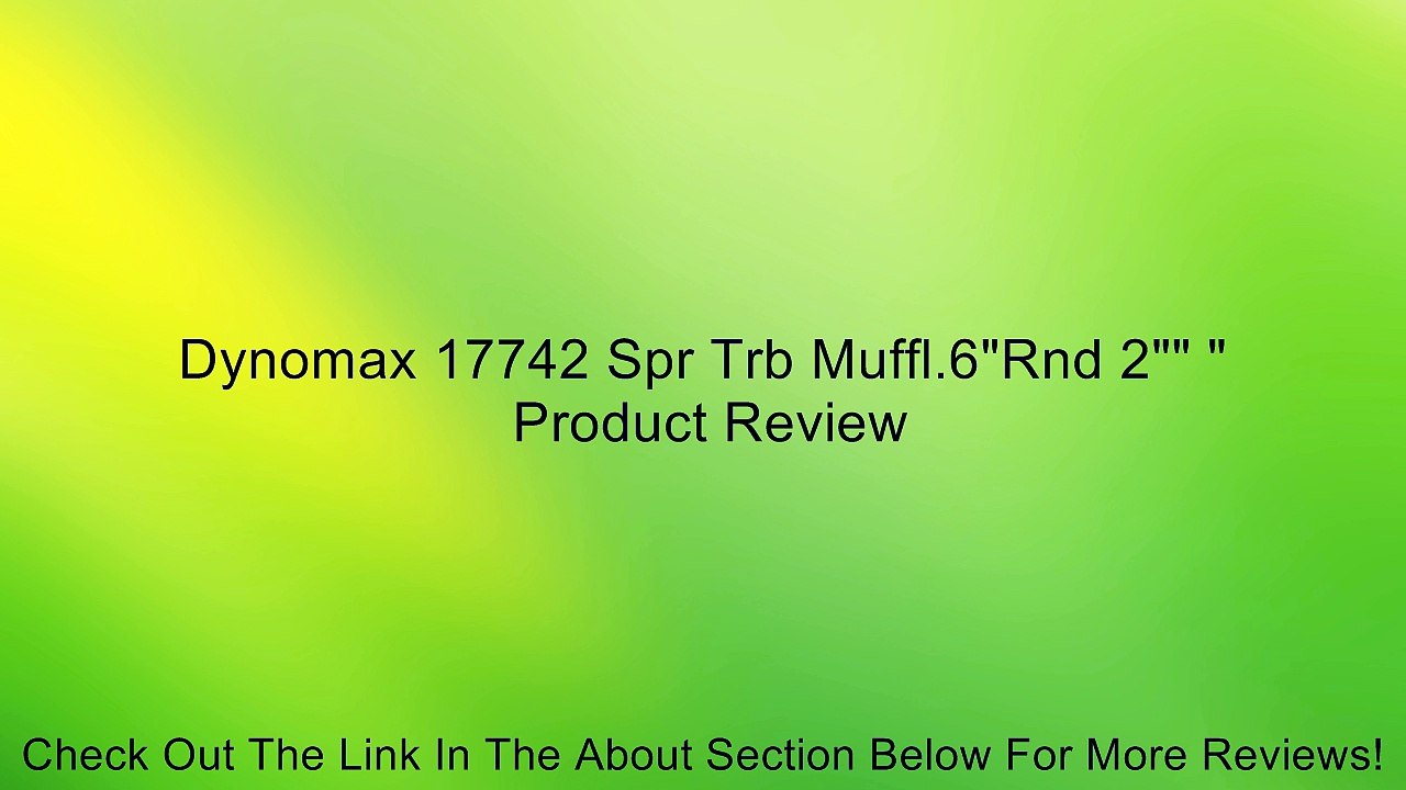 Dynomax 17742 Spr Trb Muffl.6"Rnd 2"" " Review