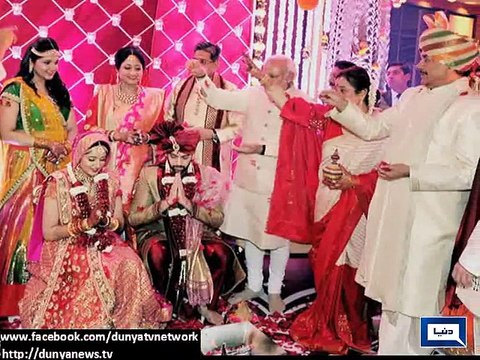 Dunya News-Narendra Modi attends Sonakshi Sinha's brother Kussh's wedding