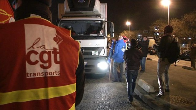 La grèves des chauffeurs routiers a commencé, premiers blocages