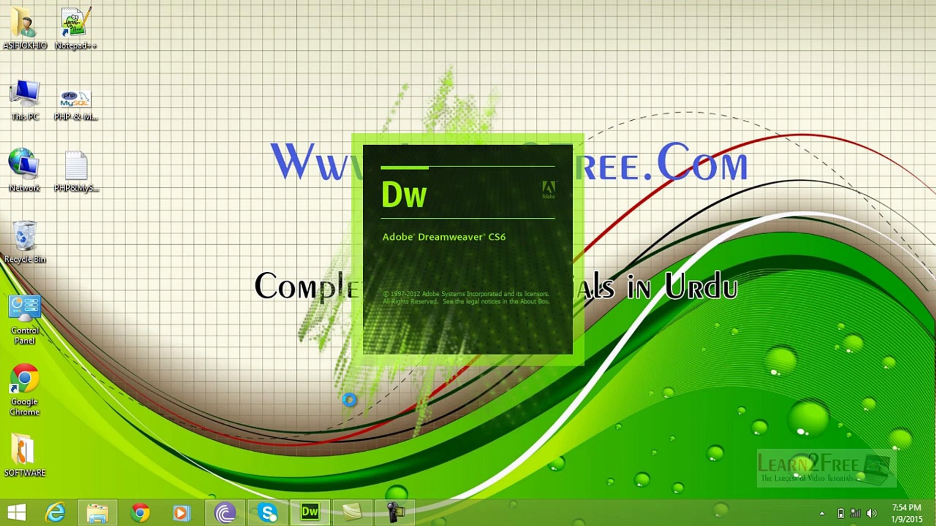Complete Dreamweaver CS6 Course in Urdu (Part-02)