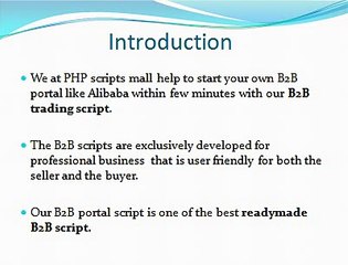 PHP B2B script