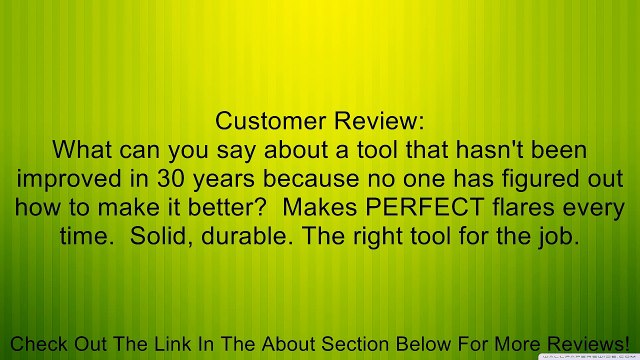 Deluxe Flaring Tool Review