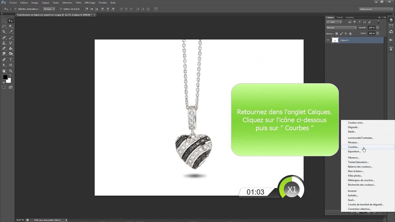 Tuto 19 - Transformer de l'argent en or sous Photoshop CS6