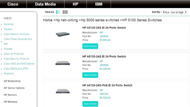 HP 5100 Series Switches