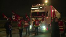 Grève massive des routiers sur le territoire français