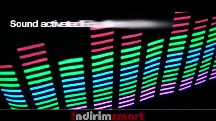 Müziğe Sese Duyarlı Oto Arka Cam Equalizer Şerit indirimsmart.com