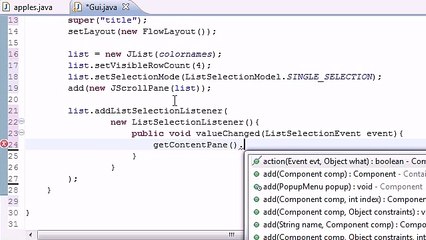 Java Programming Tutorial - 71 - JList Program