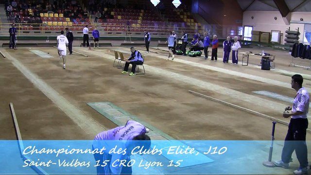 Troisième tour, tir rapide en double, Saint-Vulbas contre CRO Lyon, Sport Boules, J10 Elite, Saison 2014 /2015