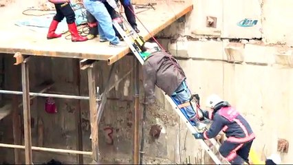 Kafasına tam 8 metreden taş düştü