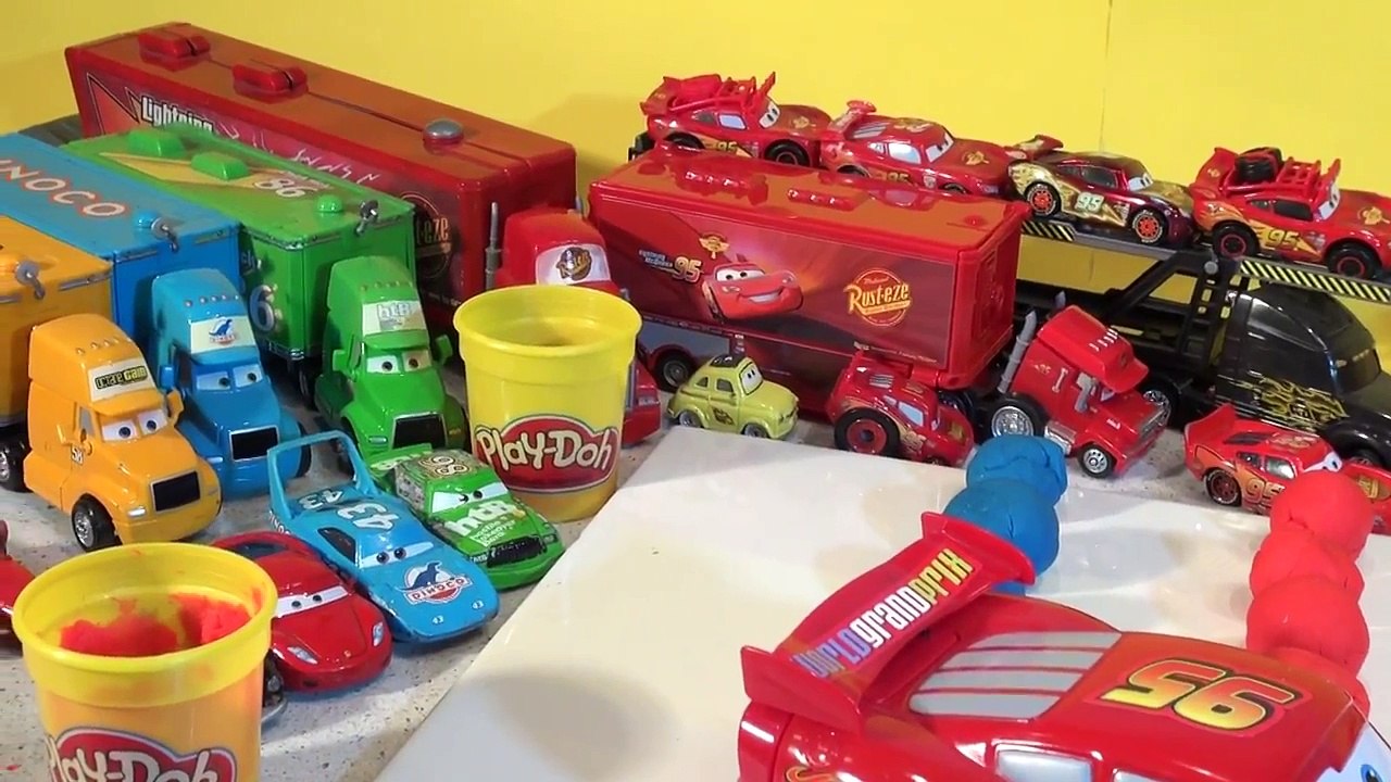 Disney Pixar Cars Play Doh Lightning McQueen mold , we make Playdoh Flags from 5 Different Countries