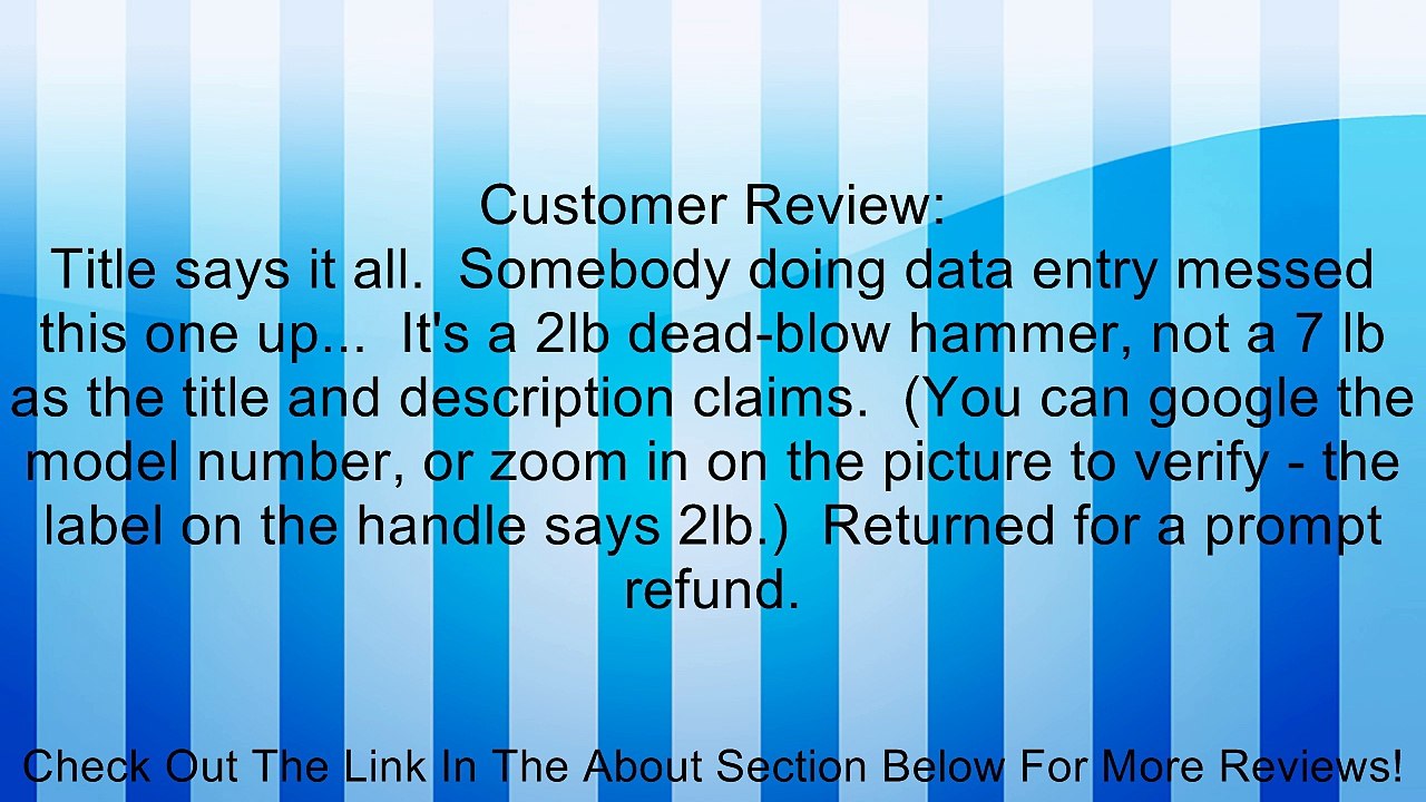 Great Neck 617 2Lb Dead Blow Hammer Review