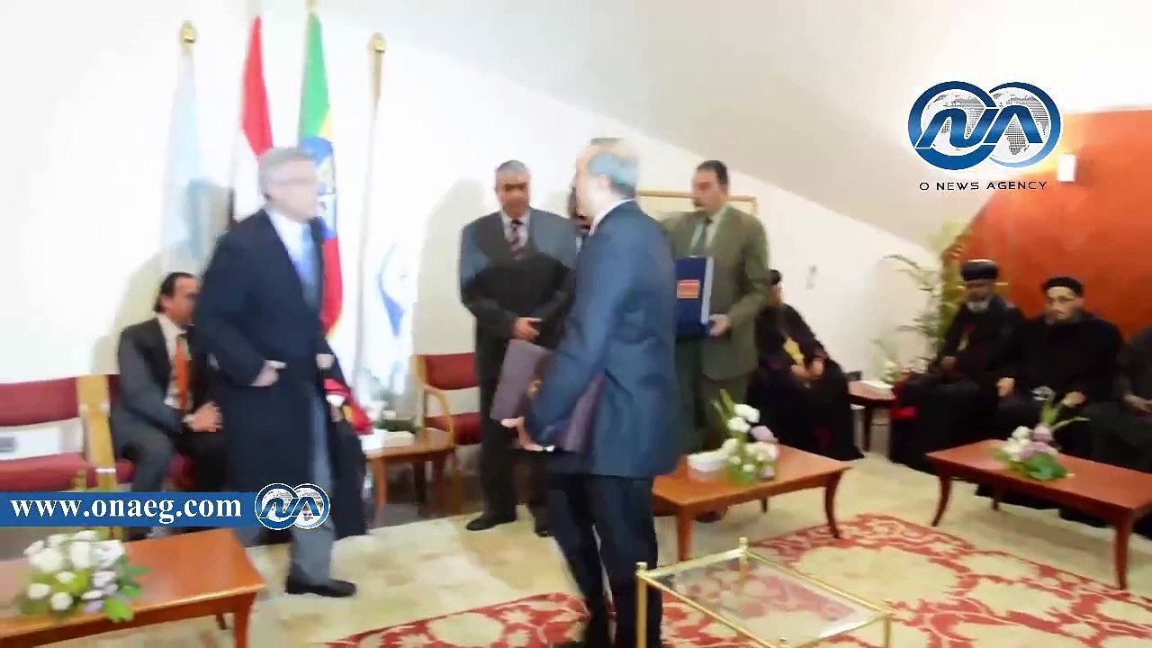 بطريرك إثيوبيا يزور مكتبة الأسكندرية