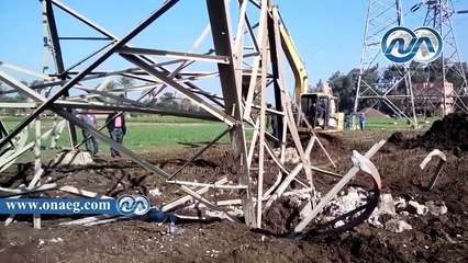 شاهد أُثارإنفجار رابع برج ضغط عالي بالمنوفية