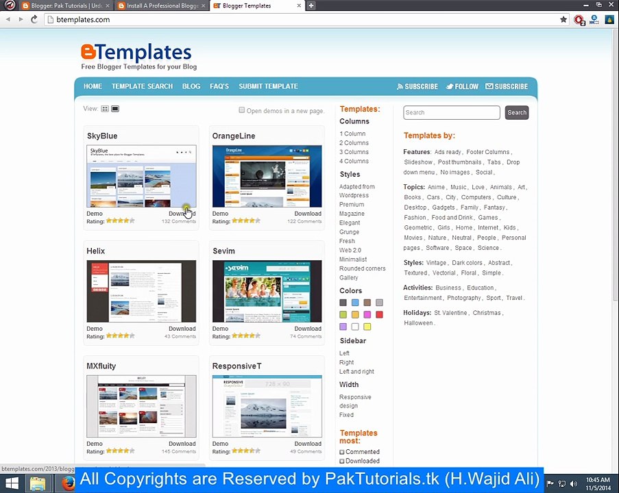 Install a professional blogger template urdu and hindi video tutorial - paktutorials.tk