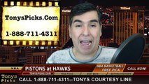 Atlanta Hawks vs. Detroit Pistons Free Pick Prediction NBA Pro Basketball Odds Preview 1-19-2015