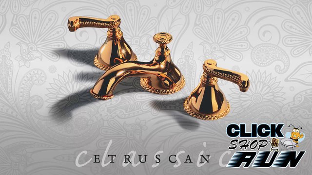 Rubinet Etruscan Bathroom Faucet with Roped Lever Handles