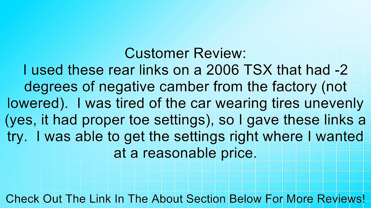 Ingalls Engineering 38725 5 Link Camber Toe Links (Pair) Review