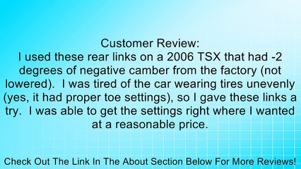 Ingalls Engineering 38725 5 Link Camber Toe Links (Pair) Review