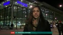 Pedestrian is Knocked over by Motorcyclist At St Pancras Train Station During Live ITV News report
