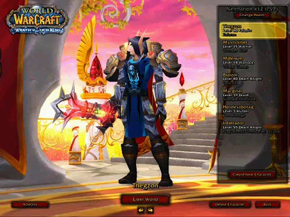 SELLING PREMIUM ACCOUNT( WoW CHAR) !!! MOLTEN-WOW - PRIVATE SERVER