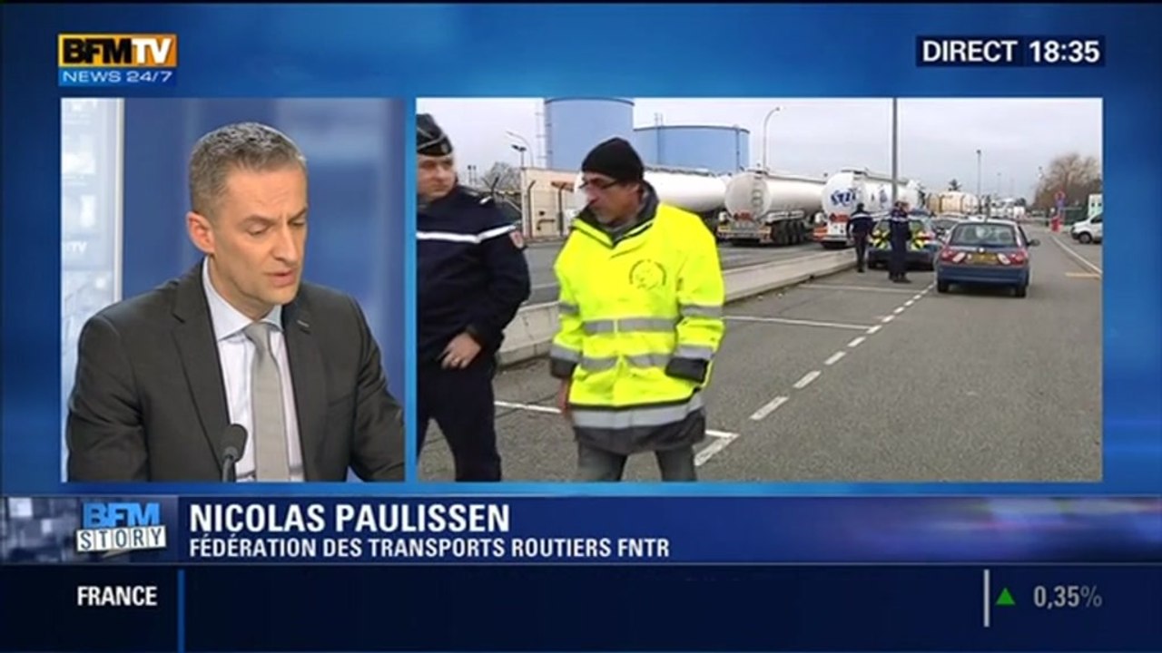 BFM Story: Les routiers maintiennent la pression à la veille des négociations salariales - 19/01