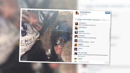 Kim Kardashian und Kanye West auf der Piste