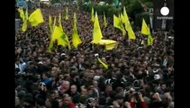 Funeral held for Hezbollah fighter killed in alleged Israeli attack in Golan Heights