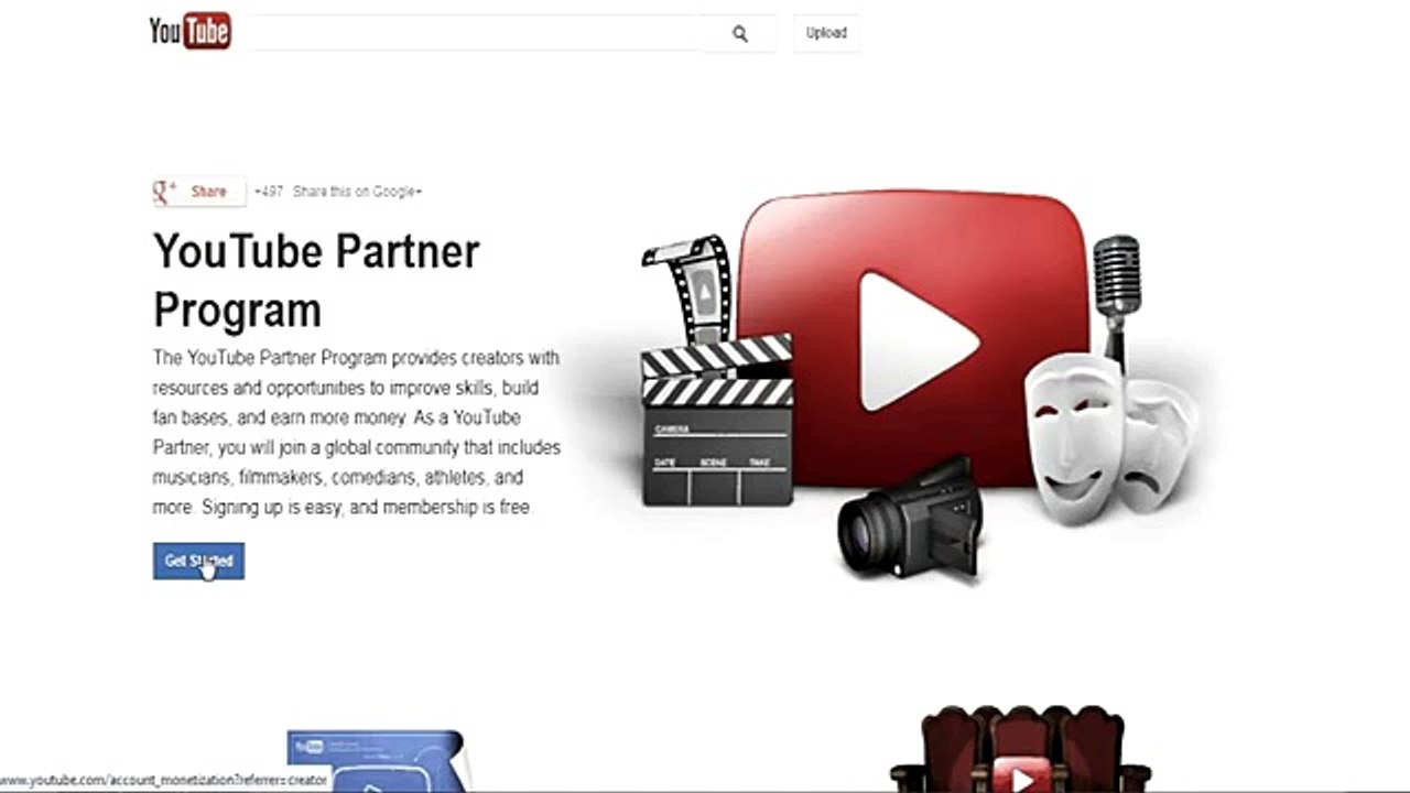 How To Get   Create Google Adsense Account Without Website or Blog [via YOUTUBE] ( New Way 2013 )