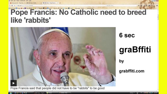 Pope Francis asks You Not To Bread Like a Rabbi