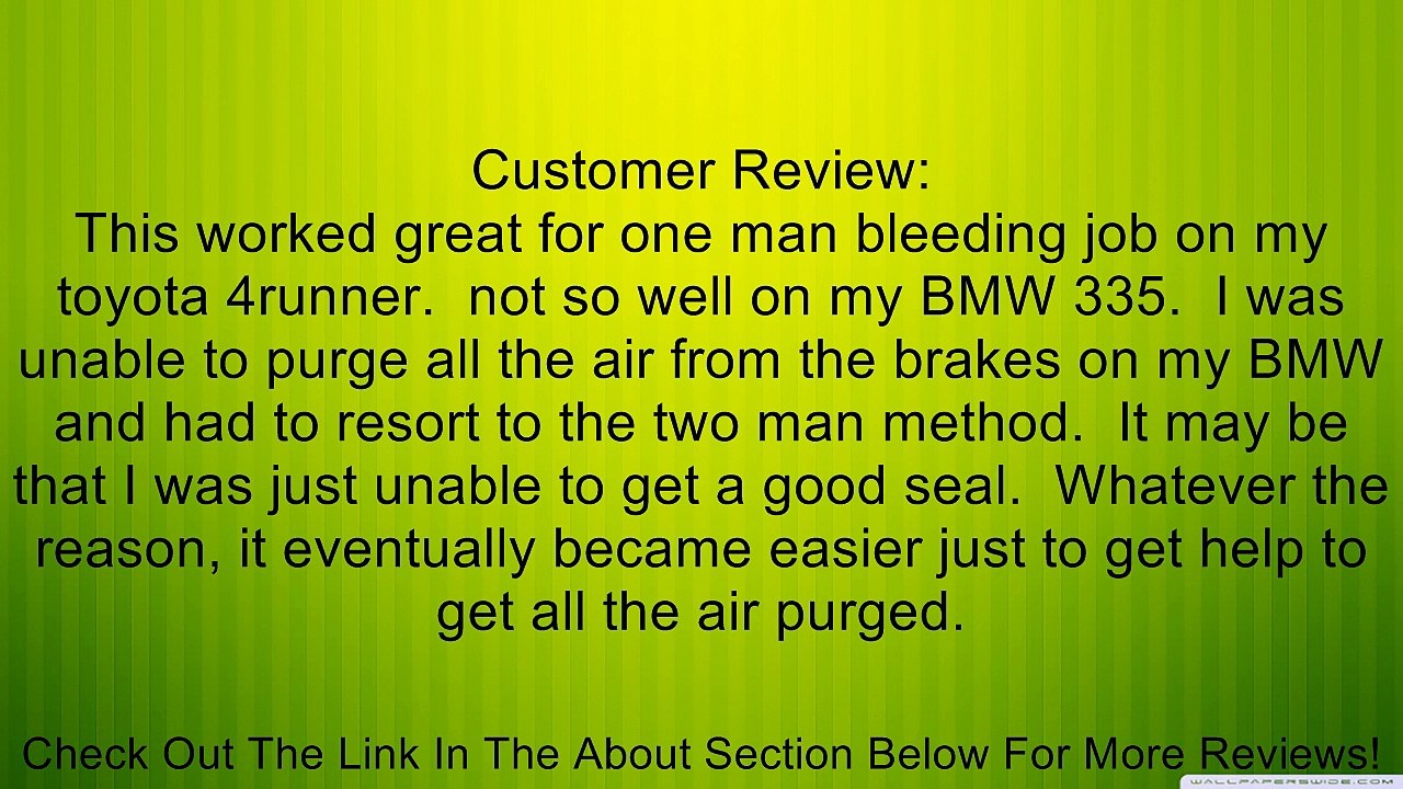 Motive Products Power Bleeder Adapters to fit import cars and trucks Review