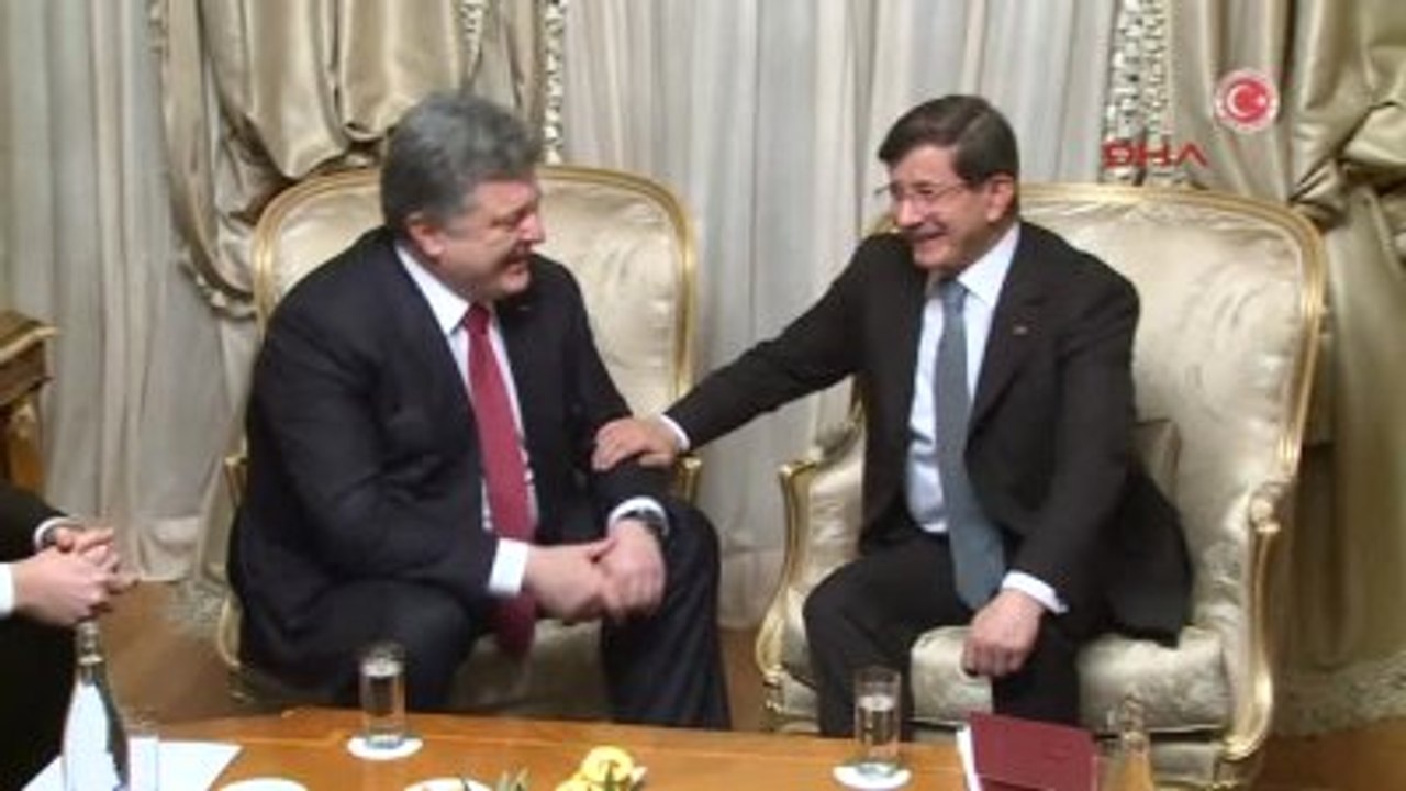 Başbakan Davutoğlu, Ukrayna Cumhurbaşkanı Petro Poroşenko ile Görüştü