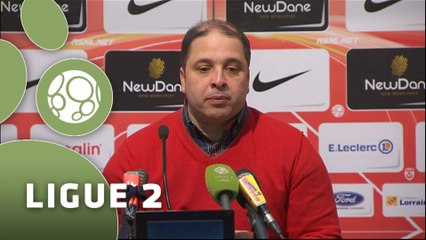 Conférence de presse AS Nancy-Lorraine - US Orléans (2-2) : Pablo  CORREA (ASNL) - Olivier FRAPOLLI (USO) - 2014/2015