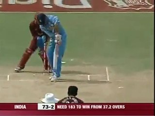 Rahul Dravid is brilliantly run out by Dave Mohammed