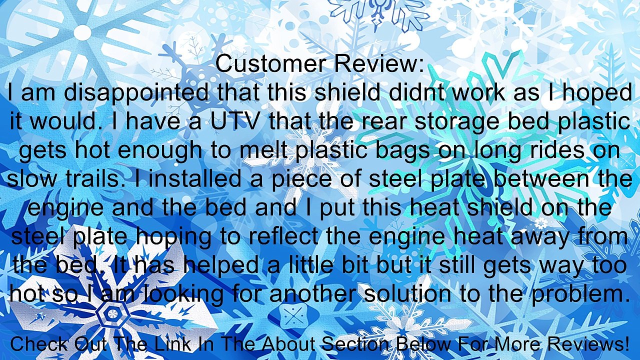 DEI 010412 Reflect-A-Cool 36" x 48" Heat Shield Review