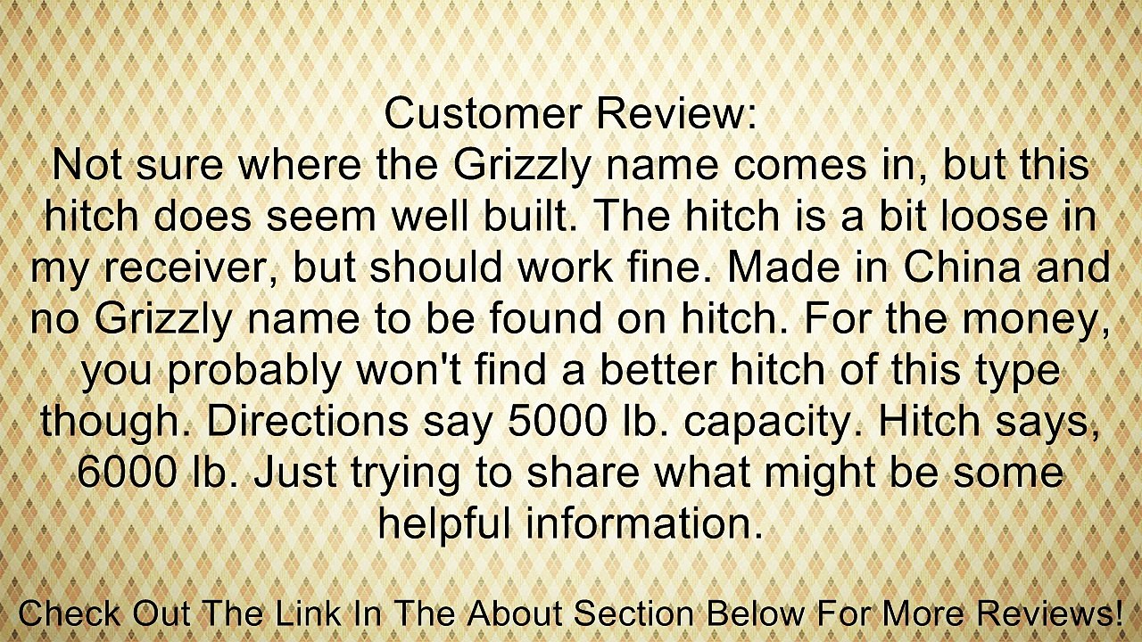 Grizzly H7594 Adjustable Ball Mount Hitch Review